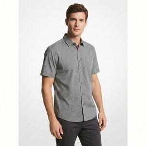Michael Kors Gray Button Down Shirt Regular Fit